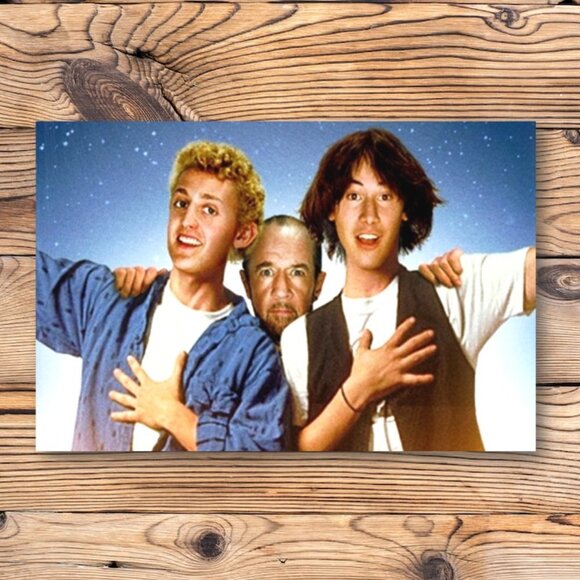 Bill & Ted's‎ Excellent Adventure Keanu Reeves Refrigerator Locker Fridge Magnet - Picture 1 of 2